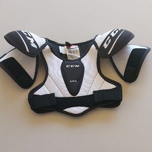 CCM LTP Black and White Shoulder Pads